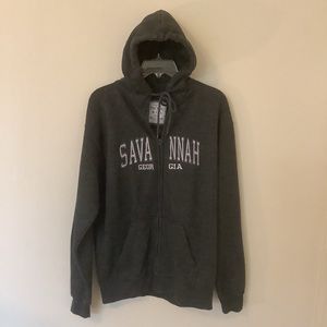 Gray Hoodie Savannah Ga. Logo Size M Pacific & Co. The Finest Garment Est. 1995